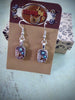 Steampunk ear gear - Ice Blue - Steampunk Earrings - Repurposed art