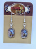 Steampunk ear gear - Aquamarine - Hamilton - Steampunk Earrings - Repurposed