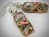 Steampunk - Rose gold  - Steampunk Earrings - Repurposed art