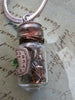 Steampunk pendant - Time in a Bottle - Steampunk Necklace - Steampunk jewelry made with real vintage watch and Pocket watch parts