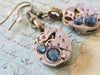 Steampunk earrings watch parts jewelry Deep Blue earrings Steampunk Watch movement Handmade Bridesmaid Gift Birthday for her