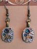 Steampunk earrings watch parts Hamilton movements Deep Blue earrings Steampunk Watch movement Handmade Bridesmaid Gift Birthday for her