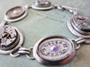 Silver Bracelet - One of a kind - Steampunk Jewelry - In the Works - Steampunk watch parts charm bracelet for her