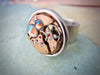 Steampunk Ring - Rose Gold watch movement - statement ring - Repurposed - recycled