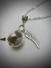 Steampunk jewelry Pendant Gift for her Steampunk Glass Bottle Necklace with Vintage Watch Parts, Wheels, Gears and wings