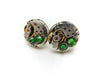 Steampunk Stud Earrings with Mechanical Watch Movement - Post Earrings - Emerald - May Birthstone - Steampunk jewelry - gift for mom