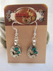 Steampunk Drop Earrings with Mechanical Watch Movement - Emerald - May Birthstone - Steampunk jewelry - gift for mom