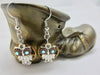 Owl Earrings, Steampunk, Unique Earrings, Weird Earrings, Dangle & Drop, Lightweight Earrings, Cool Earrings, Turquoise