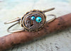Steampunk Bracelet - In the Works - Steampunk watch parts cuff - Peridot bracelet - Repurposed - Steampunk jewelry - August Birthday