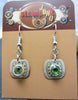 Steampunk Earrings with vintage Watch Dials, Faces Steampunk Earrings , Steampunk jewelry Peridot Birthstone  Birthday gift