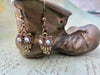 Owl Earrings, Steampunk, Unique Earrings, Weird Earrings, Dangle & Drop, Lightweight Earrings, Cool Earrings, Topaz shimmer Borealis