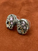 Steampunk Stud Earrings with Mechanical Watch Movement - Post - LiGht Amethyst - February Birthstone - Steampunk jewelry - gift for mom