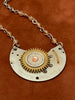 Steampunk Necklace - Juncture - Pocket watch plate - Topaz shimmer Swarovski crystal - gift for mom - Birthday gift for her