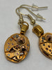 Steampunk ear gear - Bulova watch movement - Gold - Steampunk Earrings - Repurposed art