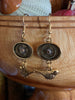 Steampunk earrings with gold sparrow - Steampunk Earrings - gift for her - Birthday gift - unique - one of a kind - pocket watch gears