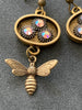 Bee lovers elegant Steampunk earrings drop earrings Gift for nature lover - birthday gift  unique one of a kind with Swarovski crystals