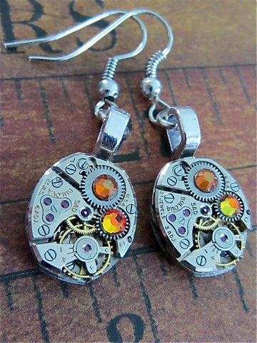 Steampunk ear gear - Cathedral - Steampunk Earrings