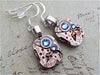 Steampunk ear gear - Aquamarine - Steampunk Earrings