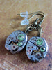 Steampunk ear gear - Peridot - Steampunk Earrings