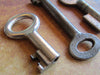 Skeleton Keys - Vintage Antique keys-  Barrel keys -  D83