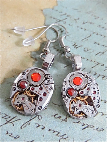 Steampunk ear gear - Hyacinth - Steampunk Earrings