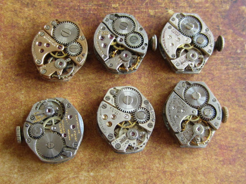 Steampunk watch parts - Vintage Antique Watch movements - b55