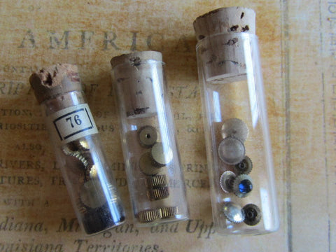 Watch Vials - Glass bottles - Vintage - d88