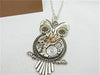 Steampunk owl earring pendant gift set - Steampunk Necklace - Steampunk earrings - Owls