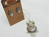 Steampunk owl earring pendant gift set - Steampunk Necklace - Steampunk earrings - Owls