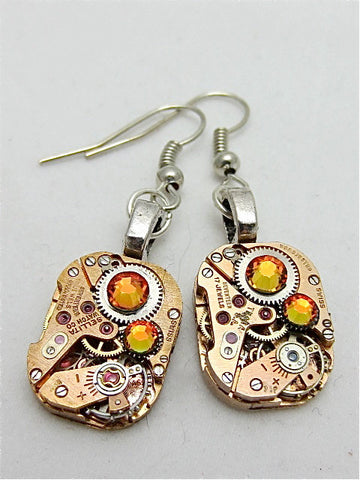 Watch movement Earrings - Gleam - Steampunk Earrings - Repurposed art
