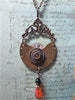 Steampunk pendant - Passage - Steampunk Necklace - Steampunk jewelry made with real vintage watch and Pocket watch parts