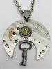 Steampunk Pendant - Secrets - Steampunk Necklace - Handmade steampunk jewelry made with real vintage pocket watch and watch parts