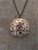 Steampunk Pendant - Time Lock - Steampunk Necklace- Steampunk jewelry made with real vintage Pocket watch parts