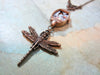 Steampunk Pendant -  Dragonfly  - Steampunk Pendant made with real vintage pocket watch parts