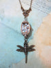 Steampunk Pendant -  Dragonfly  - Steampunk Pendant made with real vintage pocket watch parts
