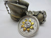 Steampunk jewelry necklace- "Springtime" - Pocket Watch Case- Pendant- Necklace - Upcycled wearable art