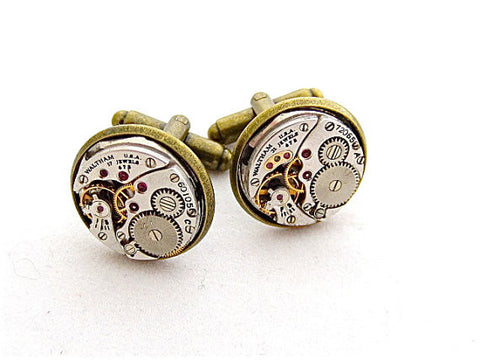 Steampunk cufflinks - Watch movements - Steampunk - Cuff Links