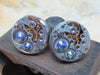 Steampunk Stud Earrings with Mechanical Watch Movement, Steampunk Earrings , Steampunk jewelry