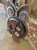 Steampunk Pendant - Who's Time - Steampunk Necklace- Owl pendant