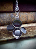 Steampunk Locket Necklace Double locket Necklace Vintage Watch Movement Victorian Antique silver Locket Pendant  Emerald Swarovski crystals
