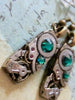 Steampunk watch movement earrings  - Emerald Earrings - Repurposed art