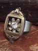 Back in time XI- Steampunk Ring - Repurposed recycled beautiful timepiece watch case and vintage earring ring