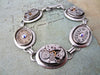 Silver Bracelet - One of a kind - Steampunk Jewelry - In the Works - Steampunk watch parts charm bracelet for her