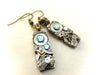 Steampunk Jewelry - Aquamarine - March Birthstone - Drop - Dangle - Steampunk Earrings - Repurposed art