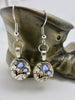 Steampunk ear gear - watch movement - Lilac - Steampunk Earrings - Repurposed art