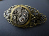 Vintage watch parts and Topaz BARRETTE - Hair Barrette - Hair Clip - Steampunk - Hair Clips- Hair Accessories - One of a kind - unique