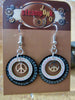 Steampunk Earrings - Peace sign - Watch parts earrings - Hippie - Boho - Womans earrings - For her