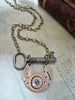 Steampunk Pendant - Time Keyper - Steampunk Necklace - Steampunk jewelry handmade real vintage skeleton key and pocket watch parts