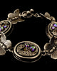 Antique Silver Butterfly Bracelet Steampunk Jewelry Bracelet - In the Works - Steampunk watch parts charm bracelet