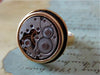 Steampunk ring - Sphere- Steampunk jewelry made with real vintage watch parts